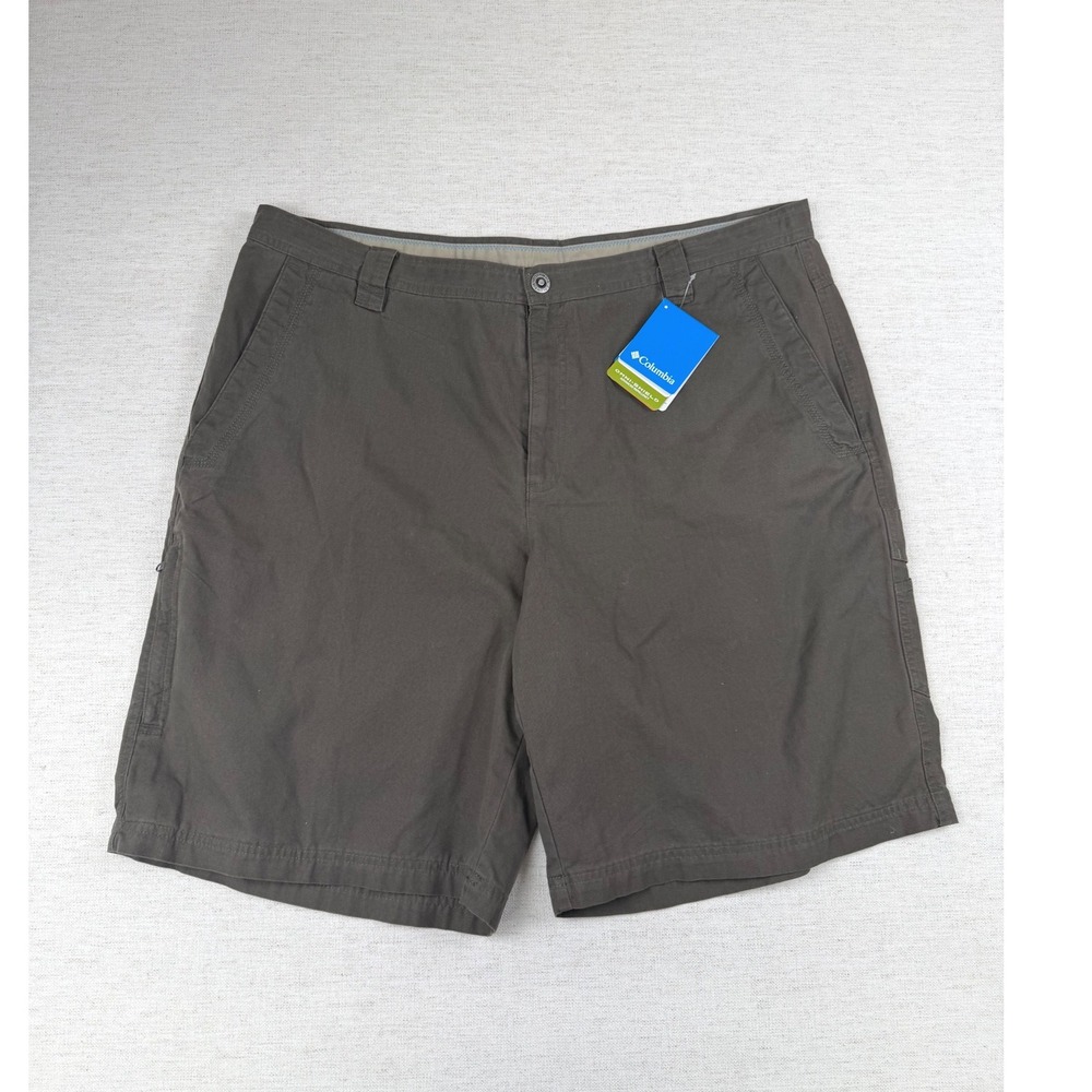 NWT Columbia Mens Ultimate ROC Shorts 42x11 Grill Grey Omni-Shield UPF 50